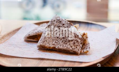 Gros plan de sandwich au tapioca avec des fruits Banque D'Images