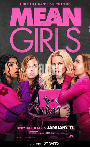 Affiche Mean Girls 2024 Avantika, Angourie Rice & Renee Rapp Banque D'Images