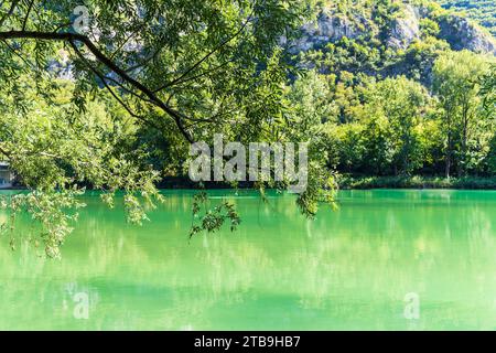 Italie Vénétie Vallée de Brenta - localité Campolongo sul Brenta - Rivière brenta Banque D'Images