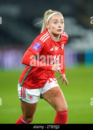 Charlotte Estcourt du pays de Galles lors du match du Groupe A3 de l'UEFA Women's Nations League au Swansea.com Stadium, pays de Galles. Date de la photo : mardi 5 décembre 2023. Banque D'Images