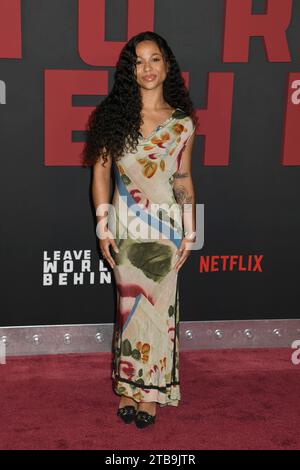 04 novembre 2023 - New York, New York - Myha'la à la première Netflix NY de LEAVE THE WORLD BEHIND au Théâtre de Paris. (Image de crédit : © Ylmj/AdMedia via ZUMA Press Wire) USAGE ÉDITORIAL SEULEMENT! Non destiné à UN USAGE commercial ! Banque D'Images