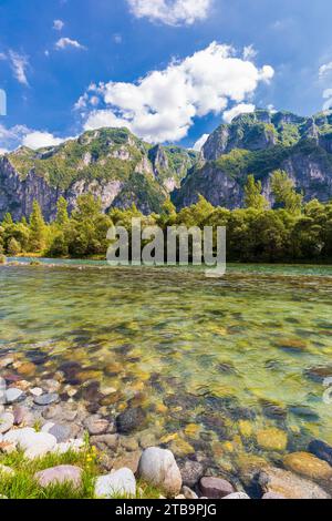 Italie Vénétie Vallée de Brenta - localité Collicello Rivière Brenta Banque D'Images