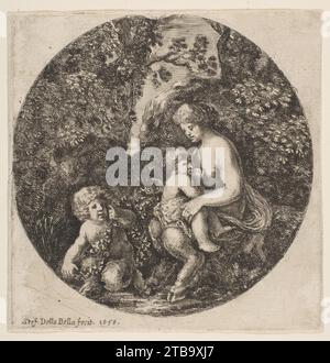 Satyr famille, de 'paysages et ports de mer' (dans des ronds) 1957 par Stefano della Bella Banque D'Images