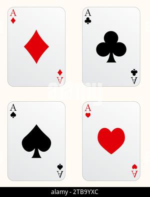 ACE cartes à jouer cartes de poker illustration vectorielle Illustration de Vecteur