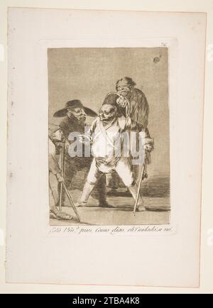 Planche 76 de 'Los Caprichos' : vous comprenez?... Eh bien, comme je le dis... eh ! Attention ! sinon... (ESTA UMD...pues, como digo..Eh! Cuidado ! n° si...) 1918 par Goya (Francisco de Goya y Lucientes) Banque D'Images