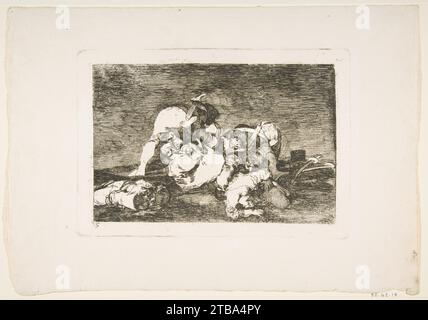 Planche 10 tirée de 'les désastres de la Guerra' (Los Desastres de la Guerra) : 'Nor do Theses' (Tampoco) 1932 de Goya (Francisco de Goya y Lucientes) Banque D'Images