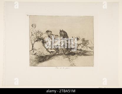 Planche 74 de 'les désastres de la guerre' (Los Desastres de la Guerra) : 'c'est le pire de tout cela!' (Esto es lo peor!) 1922 par Goya (Francisco de Goya y Lucientes) Banque D'Images