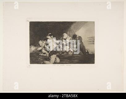 Planche 26 de 'les désastres de la guerre' (Los Desastres de la Guerra) : 'On ne peut pas regarder' (No se puede milar) 1922 de Goya (Francisco de Goya y Lucientes) Banque D'Images