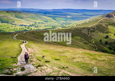 Great Ridge Path, MAM Tor, Derbyshire Dales Banque D'Images