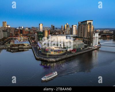 Photographie aérienne de Media City et Salford Quays 6 Banque D'Images