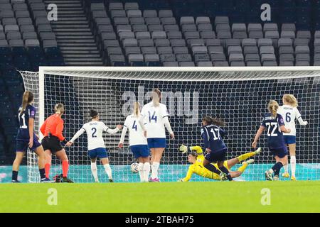 Glasgow, Écosse, Royaume-Uni. 05 décembre 23. Glasgow, Royaume-Uni. L'Écosse a joué contre l'Angleterre dans la Ligue féminine de l'UEFA, à Hampden Park, Glasgow, Écosse, Royaume-Uni. C'est le dernier match pour les deux équipes de la campagne de l'UEFA Women's Nations League, Credit : Findlay/Alamy Live News Banque D'Images