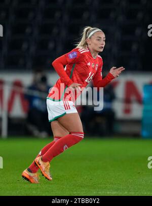 Swansea, Royaume-Uni, 05 décembre 2023 Charlotte Estcourt (pays de Galles) lors de l'UEFA Women's Nations League 2025 pays de Galles contre Allemagne au Swansea Stadium Swansea Royaume-Uni le 05 2023 décembre Graham Glendinning / Alamy Live News résultat final : 0-0 crédit : Graham Glendinning / GlennSports/Alamy Live News Banque D'Images