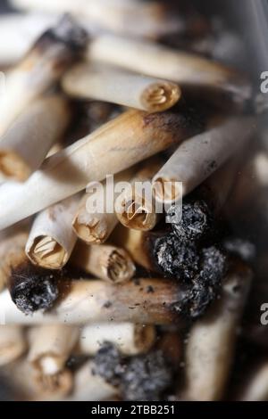 Beaucoup de conseils de joints fumants en verre transparent macro cannabis médical cretan super citron brume gros plan et fonds d'écran en super fine haute Banque D'Images