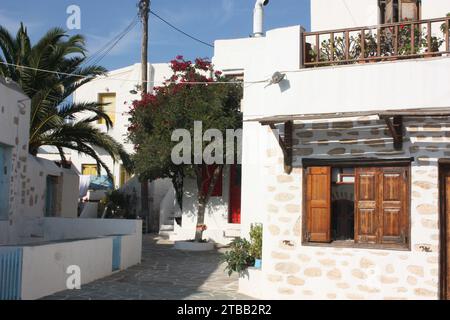 Les ruelles de Chora, Folegandros, Grèce Banque D'Images