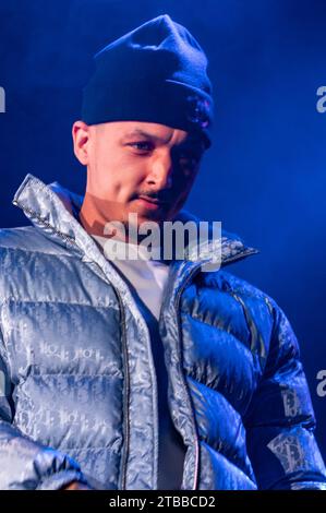 Londres, Royaume-Uni. 5 décembre 2023. MC Slim, le rappeur de Lewisham, joue en direct à l'Indigo O2 en soutien à Jeezy, Londres. Cristina Massei/Alamy Live News Banque D'Images