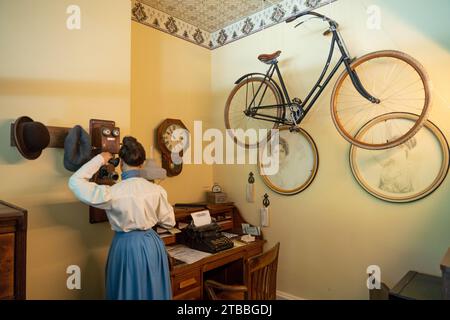 Le magasin de vélos des frères Wright au Carillon Historical Park, Museum à Dayton, Ohio, Amérique Banque D'Images