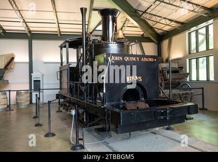 Trains historiques au Carillon Historical Park, Museum à Dayton, Ohio, États-Unis Banque D'Images