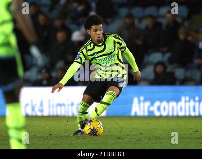 Peterborough, Royaume-Uni. 05 décembre 2023. Ethan Nwaneri (Un U21) au Peterborough United contre Arsenal U-21s EFL Trophy Match, au Weston Homes Stadium, Peterborough, Cambridgeshire, le 5 décembre 2023. Crédit : Paul Marriott/Alamy Live News Banque D'Images