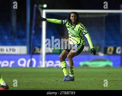 Peterborough, Royaume-Uni. 05 décembre 2023. Zane Moniouis (U21) au Peterborough United contre Arsenal U-21s EFL Trophy Match, au Weston Homes Stadium, Peterborough, Cambridgeshire, le 5 décembre 2023. Crédit : Paul Marriott/Alamy Live News Banque D'Images