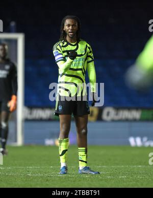 Peterborough, Royaume-Uni. 05 décembre 2023. Zane Moniouis (U21) au Peterborough United contre Arsenal U-21s EFL Trophy Match, au Weston Homes Stadium, Peterborough, Cambridgeshire, le 5 décembre 2023. Crédit : Paul Marriott/Alamy Live News Banque D'Images