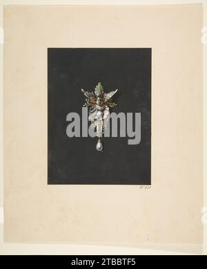 Conception pour une broche avec motif oiseau 1959 par Anonyme, Français, 19e siècle Banque D'Images