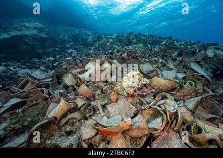 Épave d'anciemt datant du 6 siècle avant J.-C. dans la zone de protection marine de Datca Bozburun Turkiye Banque D'Images