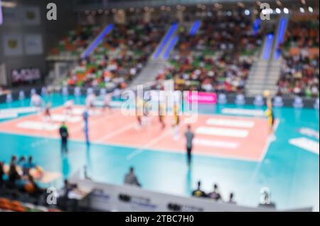 match de volley-ball - image floue intentionnelle Banque D'Images