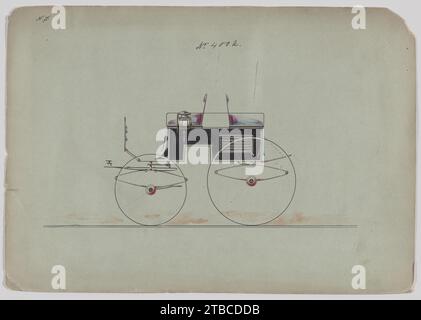 Design pour Dog Cart Phaeton, non 4002 1923 par Brewster & Co. Banque D'Images