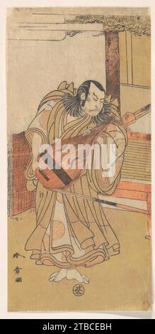 Le premier Nakamura Nakazo en tant qu'homme non armé debout près de l'Engawa 1918 par Katsukawa Shunsho Banque D'Images