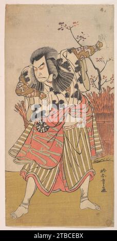 Le premier Nakamura Nakazo comme un homme non armé debout dans une pose dramatique 1918 par Katsukawa Shunsho Banque D'Images