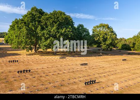 Cimetière allemand, la Cambe, Calvados, Basse-Normandie, France Banque D'Images