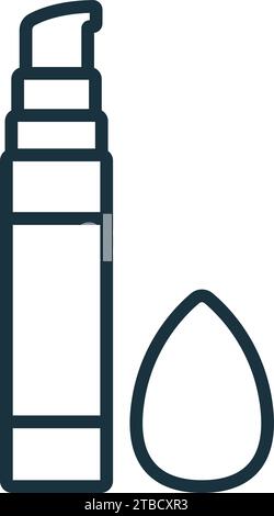 Icône du correcteur. Affiche monochrome simple de la collection beauté et soins personnels. Icône de correcteur pour logo, modèles, web design et infographies. Illustration de Vecteur