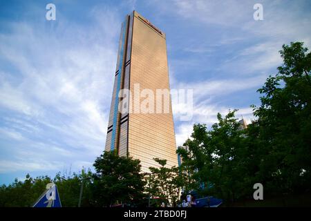 Une photo du bâtiment de 63 dans le parc Yeouido Hangang à Séoul, Corée du Sud. Banque D'Images