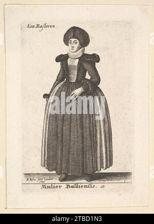 Mulier Basiliensis (Femme de Bâle) ; 1924 par Venceslaus Hollar Banque D'Images