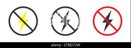 Icône Flash désactivé. Illustration vectorielle plate Illustration de Vecteur