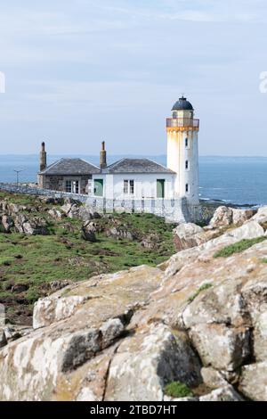 Observatoire des oiseaux, phare, île de May, Fife, Écosse, ROYAUME-UNI Banque D'Images