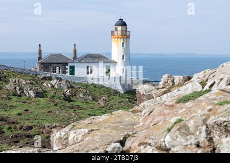 Observatoire des oiseaux, phare, île de May, Fife, Écosse, ROYAUME-UNI Banque D'Images