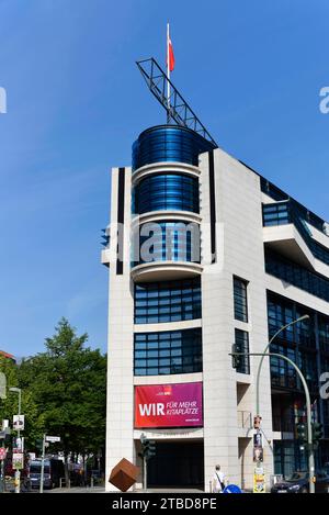 Vue partielle, Willy-Brandt-Haus, SPD Headquarters, Berlin, Berlin, Allemagne Banque D'Images