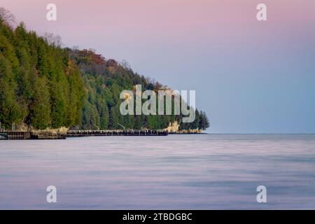 Door County Wisconsin est un paradis pour les pagayeurs et depuis que je vis ici, j'ai amplement l'occasion de sortir et de profiter de ce sport de style de vie actif Banque D'Images