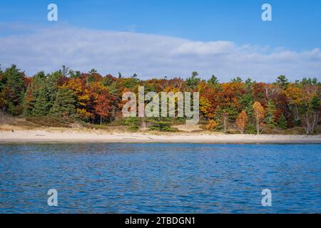 Door County Wisconsin est un paradis pour les pagayeurs et depuis que je vis ici, j'ai amplement l'occasion de sortir et de profiter de ce sport de style de vie actif Banque D'Images