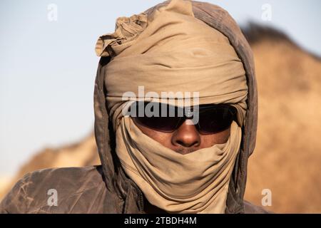 Style de vie nomade dans le désert du Tchad Banque D'Images