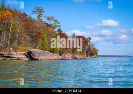 Door County Wisconsin est un paradis pour les pagayeurs et depuis que je vis ici, j'ai amplement l'occasion de sortir et de profiter de ce sport de style de vie actif Banque D'Images