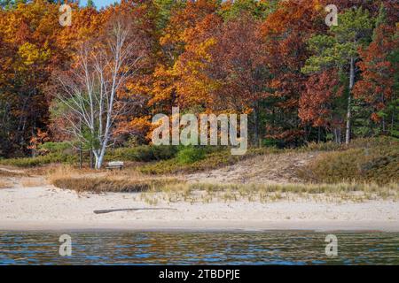 Door County Wisconsin est un paradis pour les pagayeurs et depuis que je vis ici, j'ai amplement l'occasion de sortir et de profiter de ce sport de style de vie actif Banque D'Images