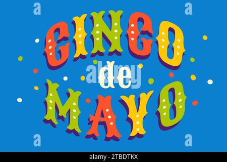 Poster vectoriel pour Cinco de mayo. Festival Cinco de mayo. Typographie vectorielle pour le festival Cinco de mayo. Illustration de Vecteur