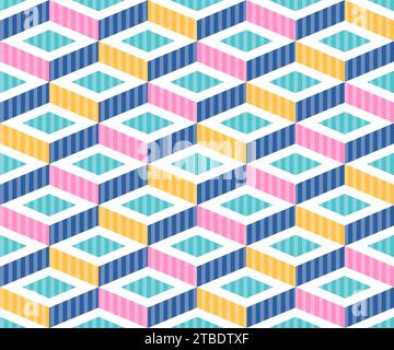 Motif géométrique vectoriel abstrait sans couture. Motif vectoriel sans couture moderne. Texture vectorielle tendance. Illustration de Vecteur