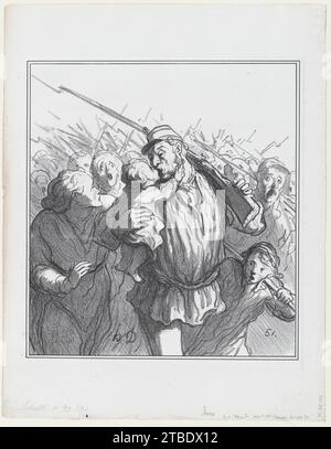 La République nous appelle ! Soyons victorieux ou mourons, d'après "nouvelles du jour", publié dans le Charivari, 20 septembre 1870 1962 par honore Daumier Banque D'Images