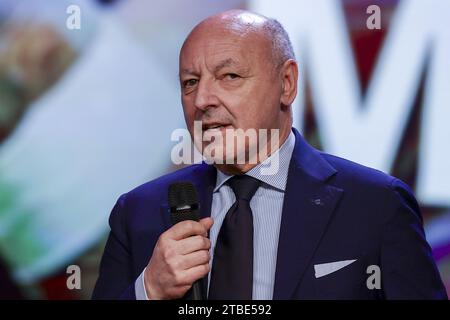 Naples, Italie. 06 décembre 2023. Directeur inter sportif Giuseppe Marotta lors de la neuvième édition des Gazzetta Sports Awards, la cérémonie de remise des prix dédiée aux stars du sport, organisée par la Gazzetta dello Sport à Naples le 6 décembre 2023 à bord du MSC Fantasia. Crédit : Agence photo indépendante/Alamy Live News Banque D'Images