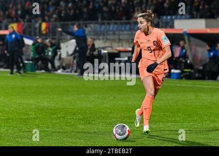 Tilburg, pays-Bas. 05 décembre 2023. Vivianne Miedema (9 ans) des pays-Bas photographiée lors d'un match de football féminin entre les équipes nationales des pays-Bas, appelées les Oranje Leeuwinnen et la Belgique, appelées les flammes rouges, le mardi 5 décembre 2023 à Tilburg, pays-Bas . Crédit : Sportpix/Alamy Live News Banque D'Images