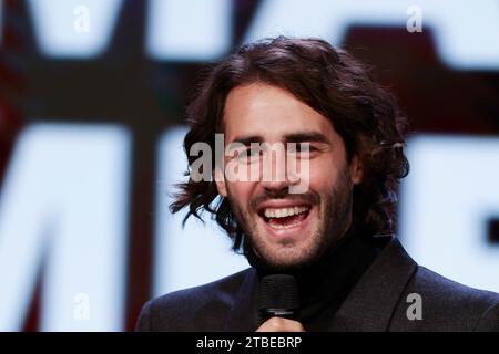 Gianmarco Tamberi est un joueur italien de haut-haie, champion olympique aux Jeux de Tokyo 2020 et champion du monde aux Championnats du monde de Budapest 2023 lors de la neuvième édition des Gazzetta Sports Awards, la cérémonie de remise des prix dédiée aux stars du sport, organisée par la Gazzetta dello Sport à Naples le 6 décembre, 2023 à bord du MSC Fantasia. Banque D'Images