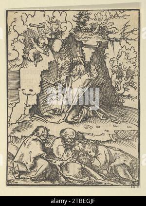 Relief avec Christ sur le mont des oliviers, extrait des reliquaires de Wittenberg 1927 par Lucas Cranach l'ancien Banque D'Images